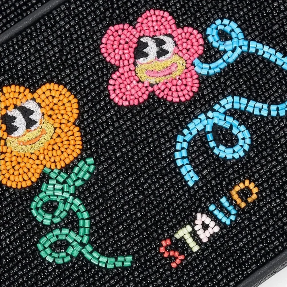 NWT STAUD TOMMY SHOULDER BEADED BAG SHROOMSCAPE SUPER CUTE - Picture 3 of 7